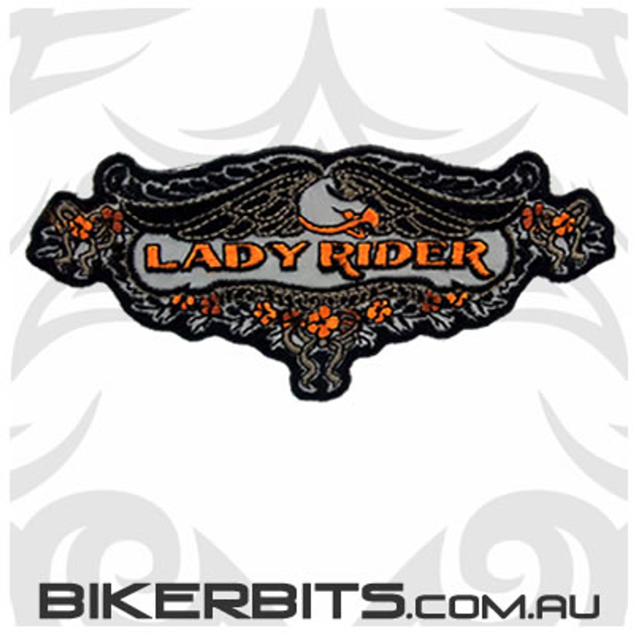 Lady Rider Lace Eagle Reflective  Patch