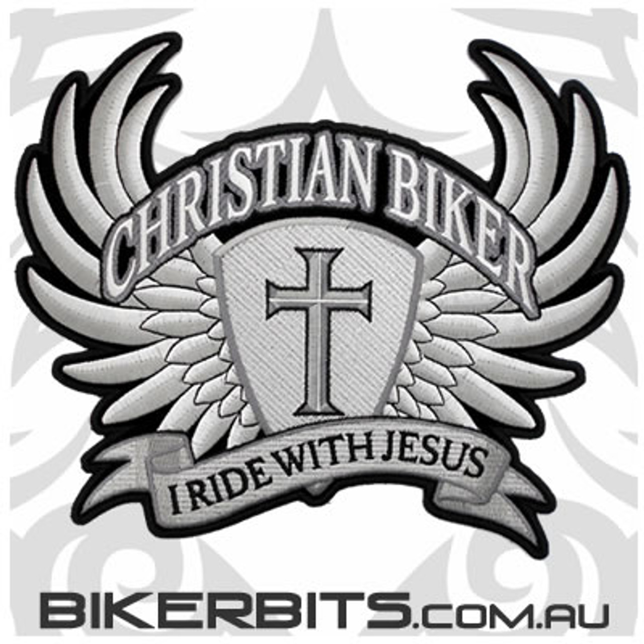 Patch - Christian Biker Wings - Large