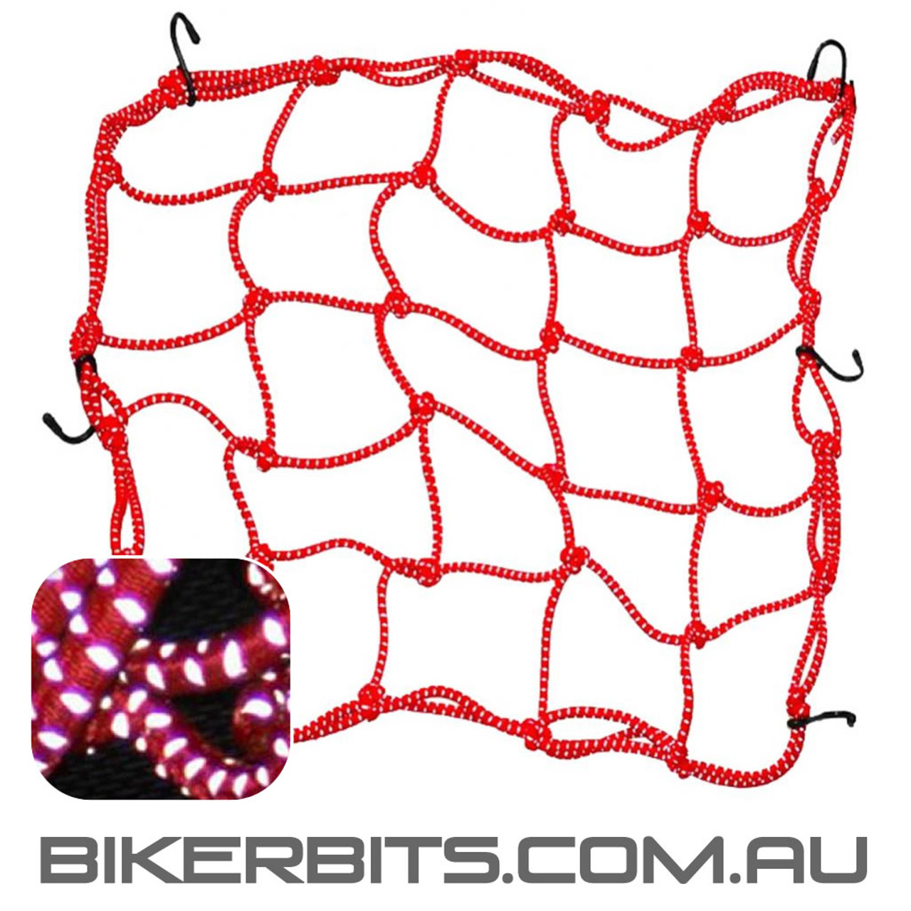 Reflective Cargo Net - Red