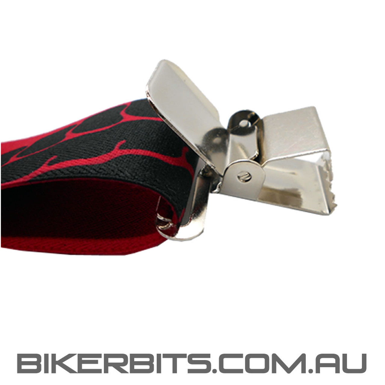 Red Tyre Tread Biker Suspenders