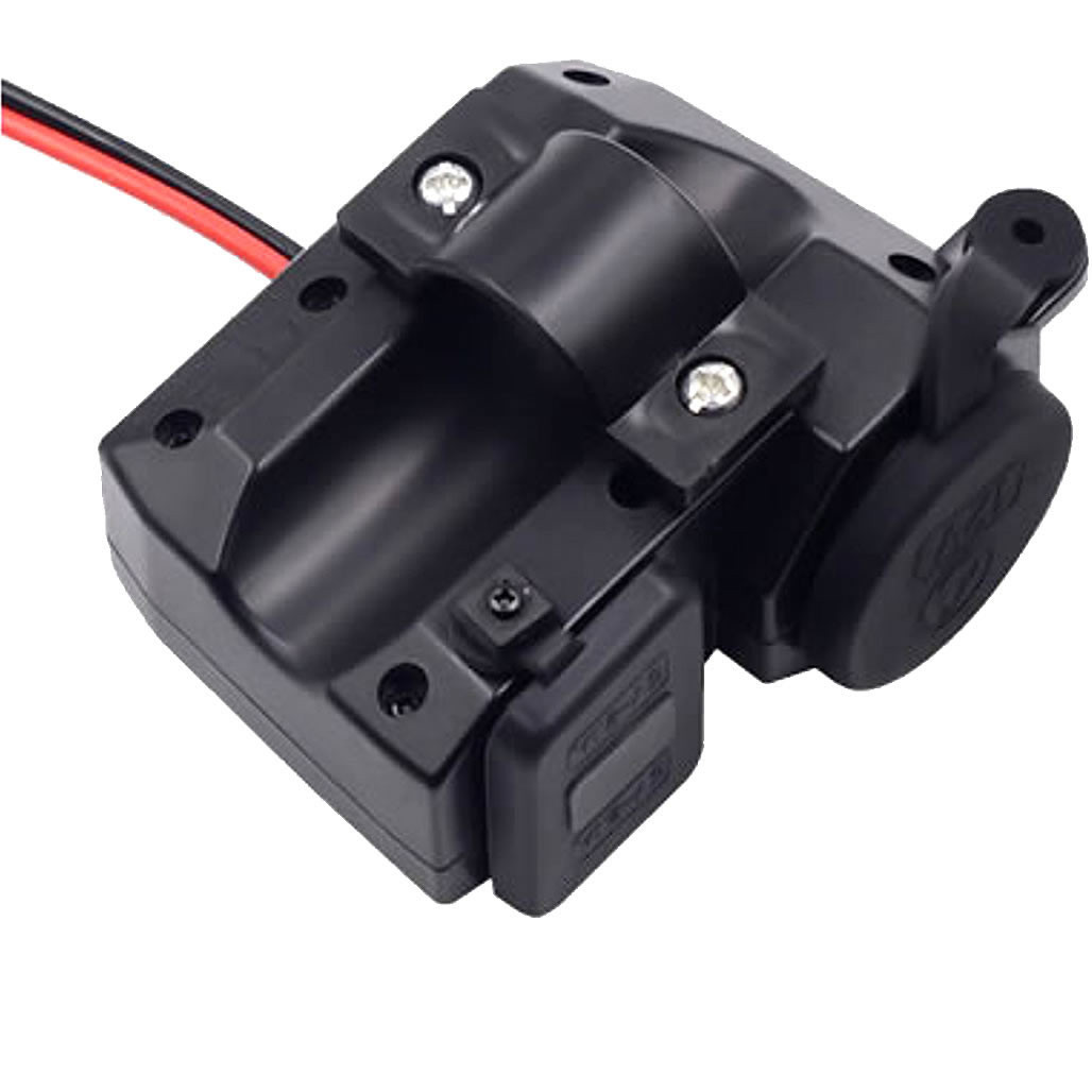 12 Volt Power Outlet & USB Port with Power Switch