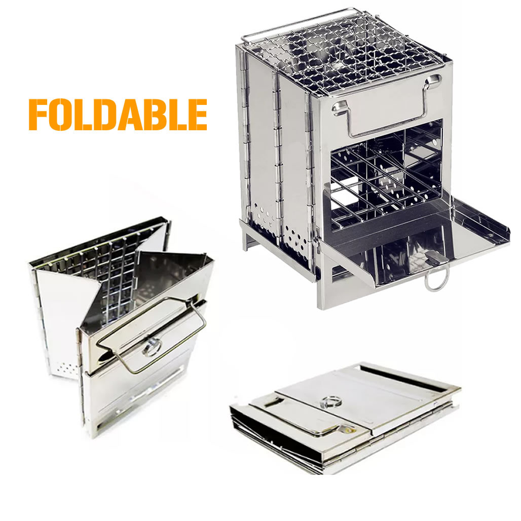 Folding Wood Camp Stove