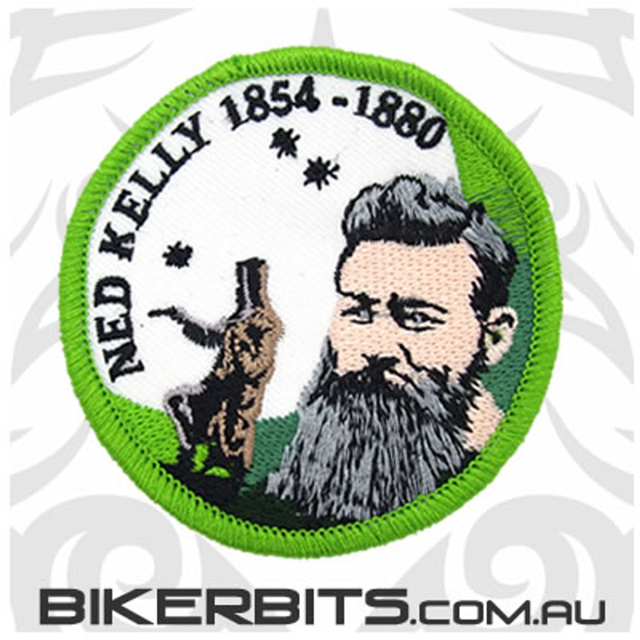 Green Ned Kelly Round Patch