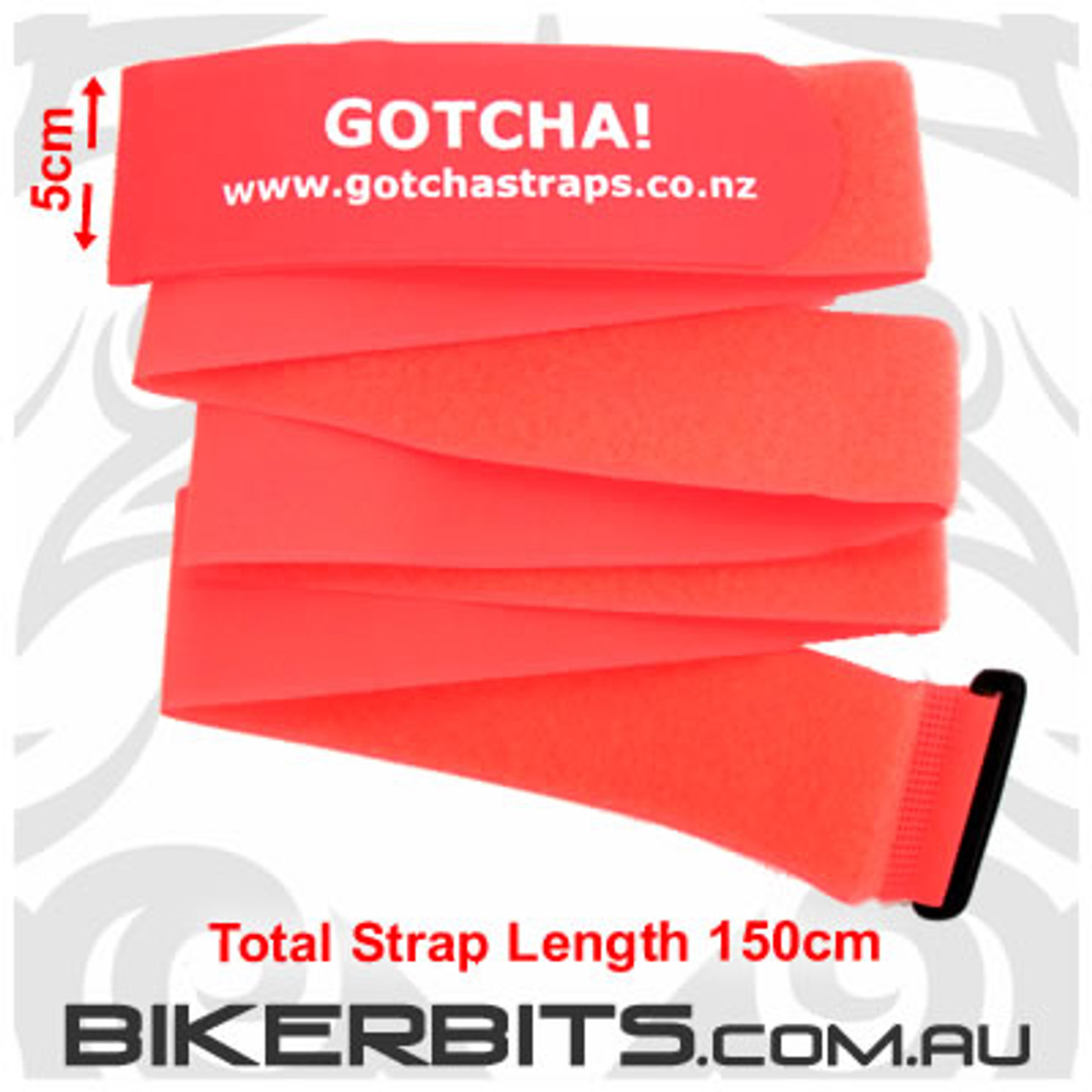 1.5 metres long - 2 Pack - Lum Red - Gotcha Straps