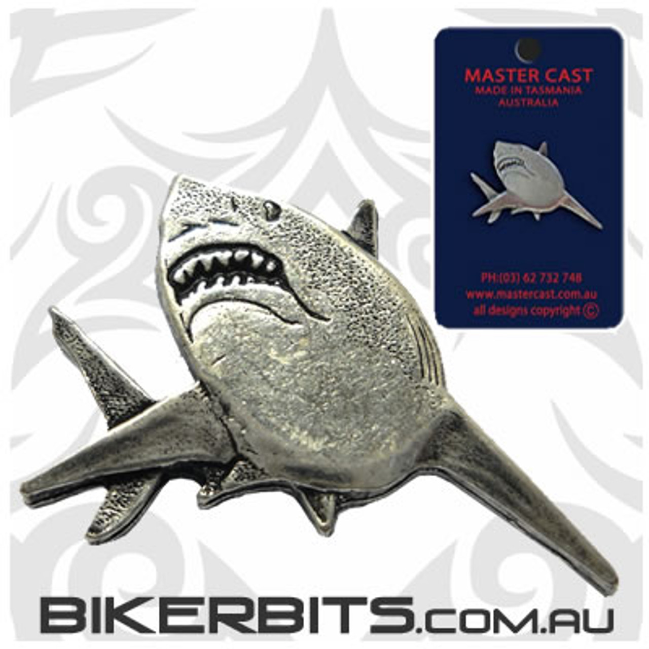 Shark Pewter Lapel Pin