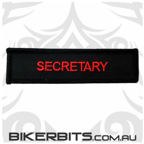 SECRETARY 1 Biker Club Patch