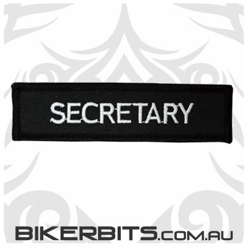 SECRETARY Biker Club Patch