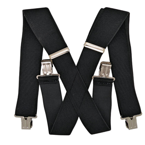 Black Biker Suspenders