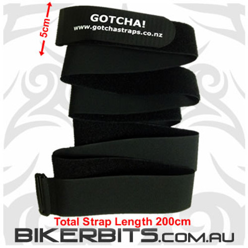 Gotcha Straps - 5cm wide x 2 metre long - Single - Black Gotcha Straps - 5cm wide x 2 metre long - Single - Black