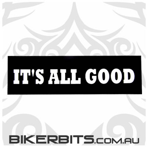 Helmet Sticker - It's All Good