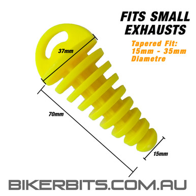 Plug Bit Bike Motorcycle Exhaust/Muffler Wash Plug - SMALL - Biker Bits Australia
