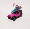 Jeep Wrangler Rubicon JKU Ornament with Tree Pink