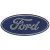 Ford Blue and Silver Oval Metal Sign