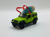 Gecko Green Diecast Jeep Wrangler JKU Ornament with Tree
