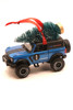 Blue Ford Bronco Number 1 with Tree Ornament