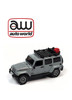Auto World 1:64 Custom 2018 Jeep Wrangler Rubicon with Roof Rack - Grey