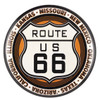 ROUTE 66 EMBOSSED TIN BUTTON