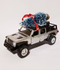 Silver Jeep Gladiator Ornament with Tree