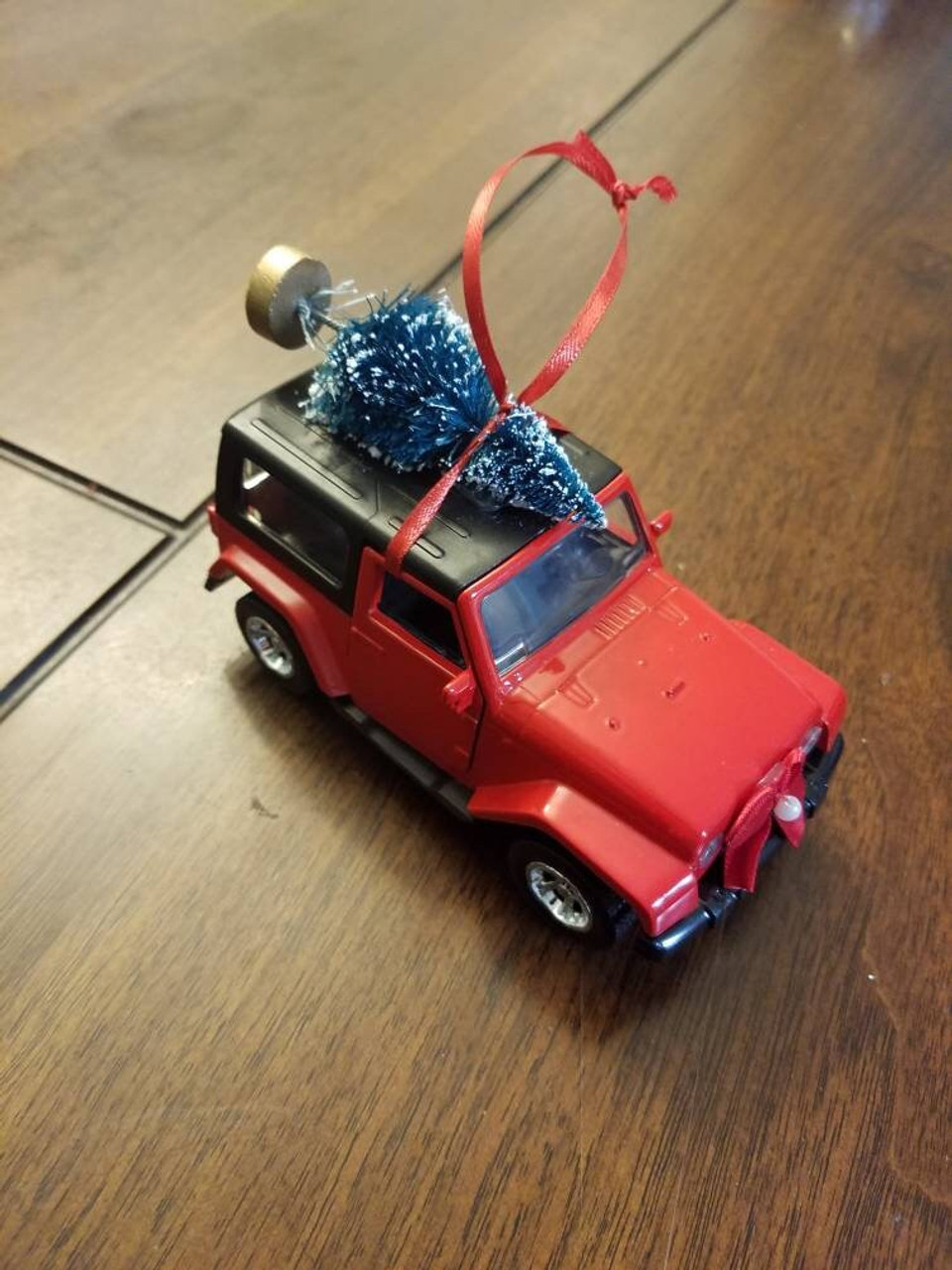 Jeep Wrangler JK 2 Door Red Rubicon Ornament