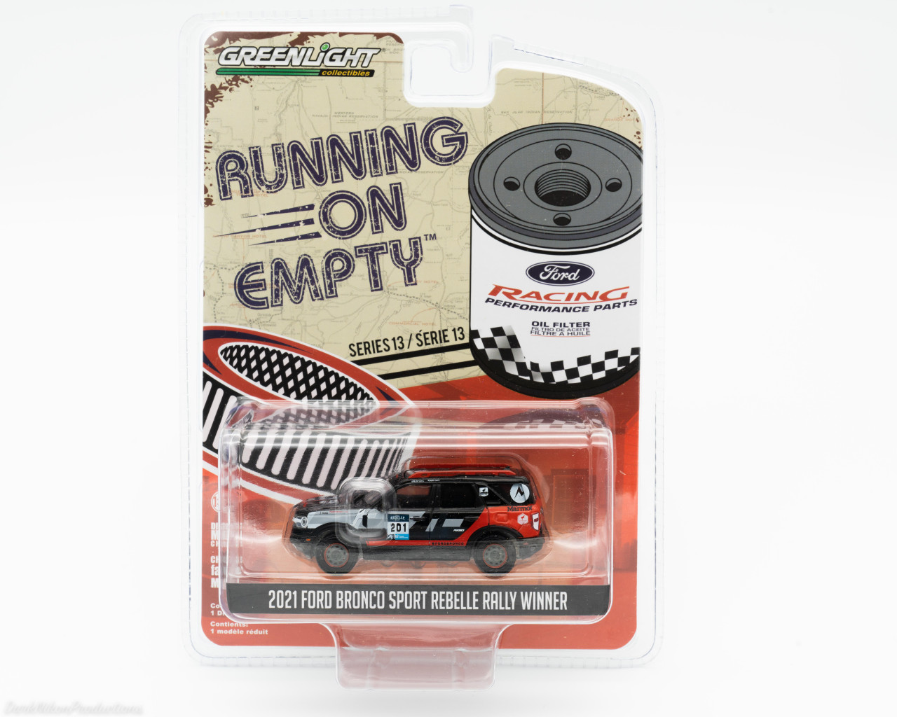 2021 Ford Bronco Sport #201 Rebelle Rally Winner - Ford Performance 1:64 Scale Diecast Replica Model by Greenlight