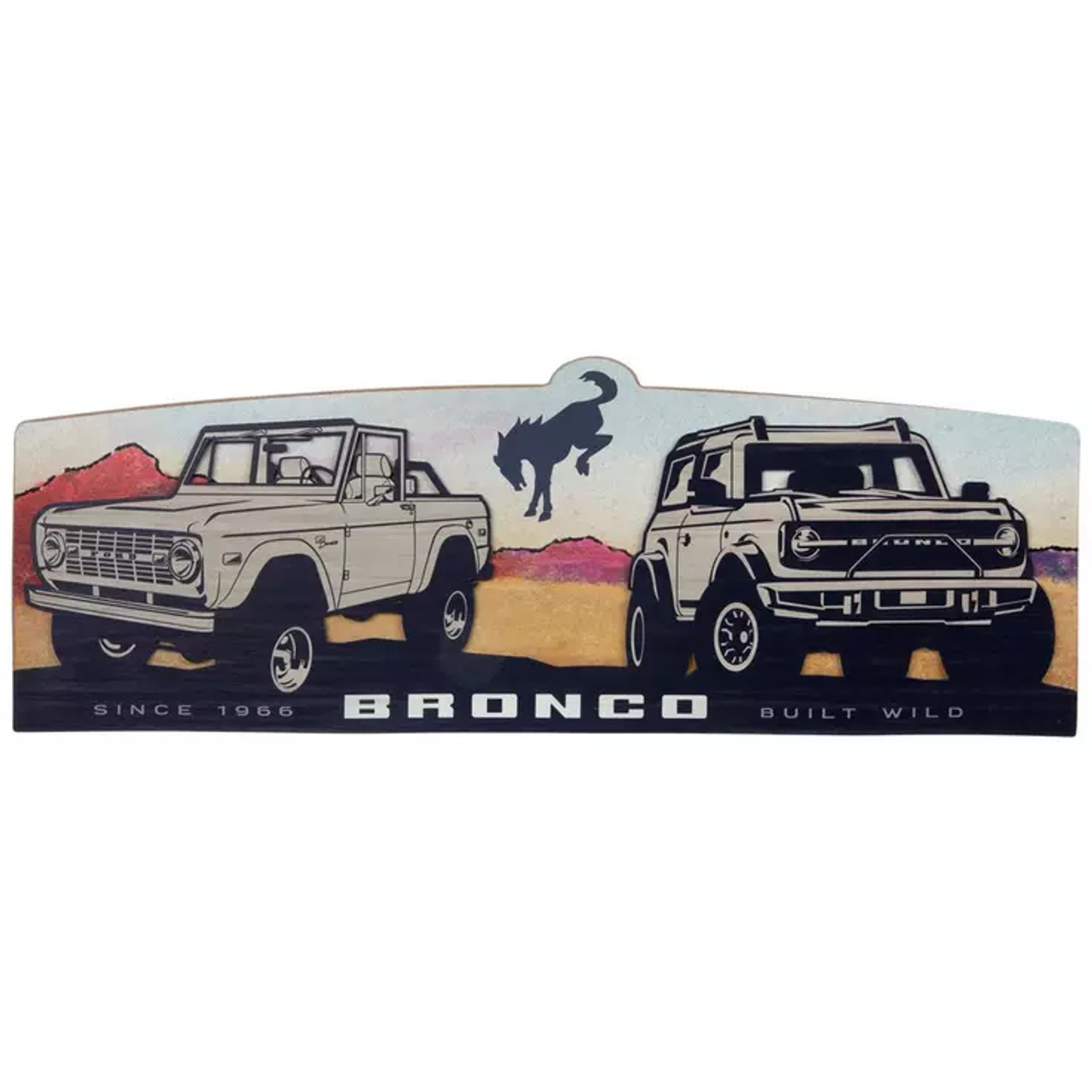 Bronco Wood Wall Decor Sign