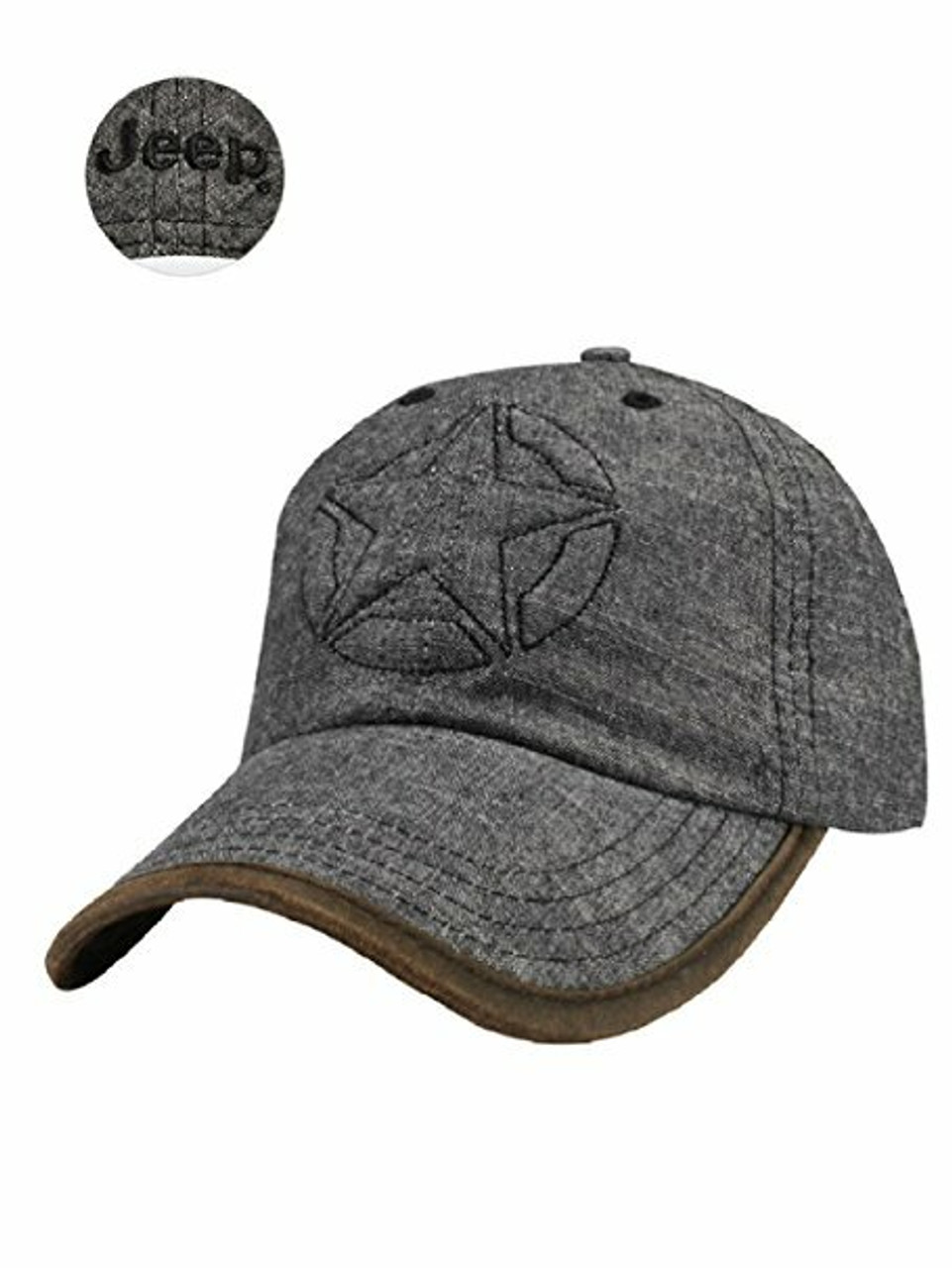 BLACK DENIM JEEP STAR HAT