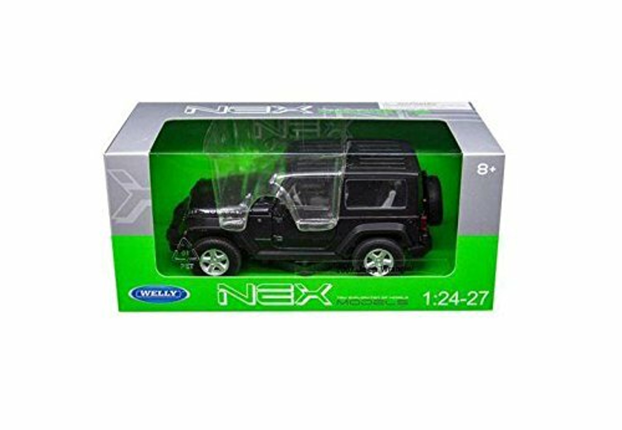 BRAND NEW DIECAST MODEL CAR 1:24 W/B - 2007 JEEP WRANGLER DARK GREY METALLIC) 22489HW-GRY BY WELLY TOYS