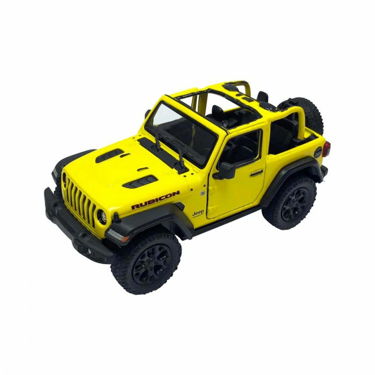Kinsmart 1:34 - 2018 Jeep Wrangler without Hard Top Yellow)