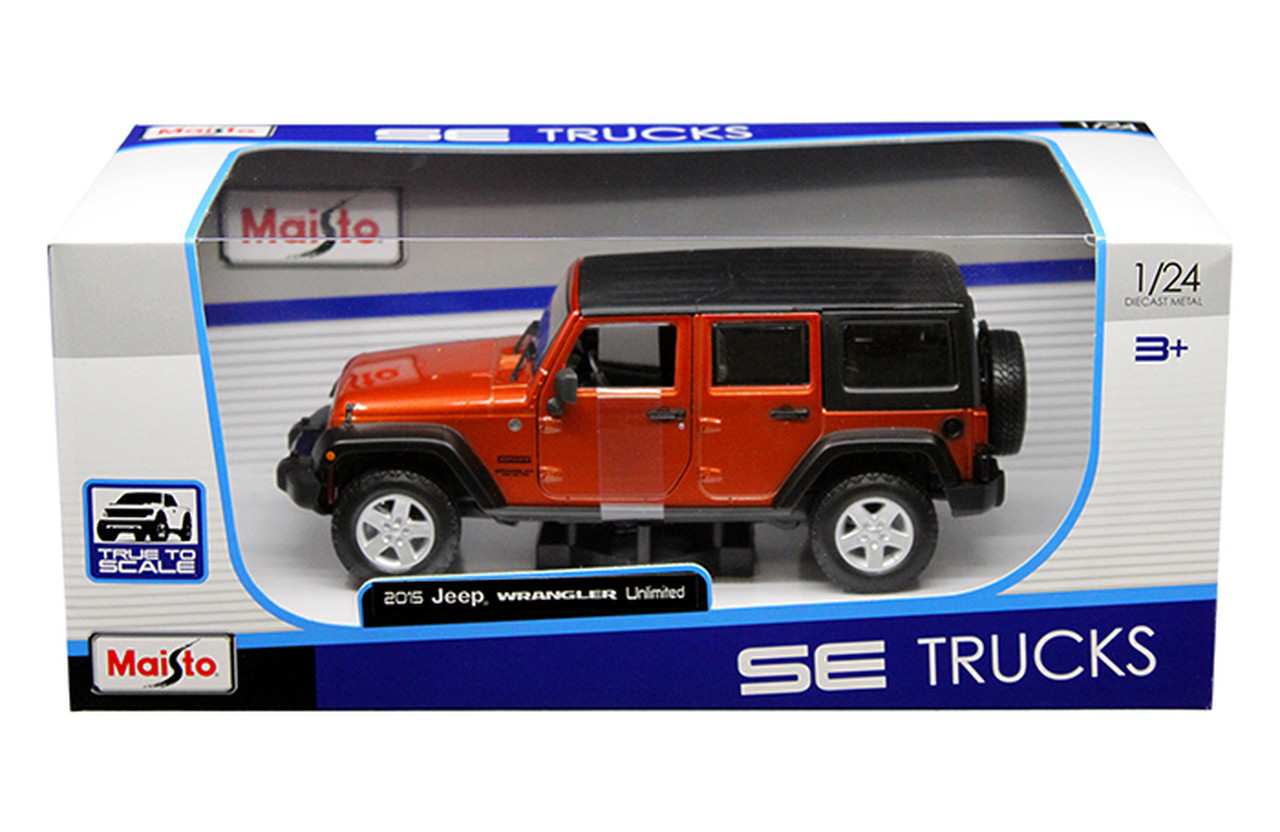 Maisto 1:24 Special Edition Truck- 2015 Jeep Wrangler Unlimited (Orange)