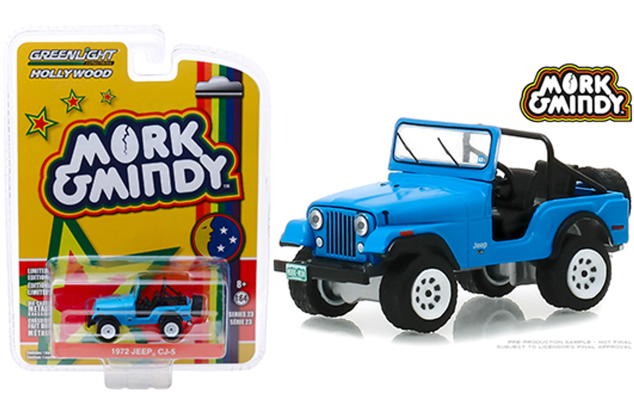 Greenlight 1:64 Series 23 - Mork & Mindy - 1972 Jeep CJ-5 (Blue)