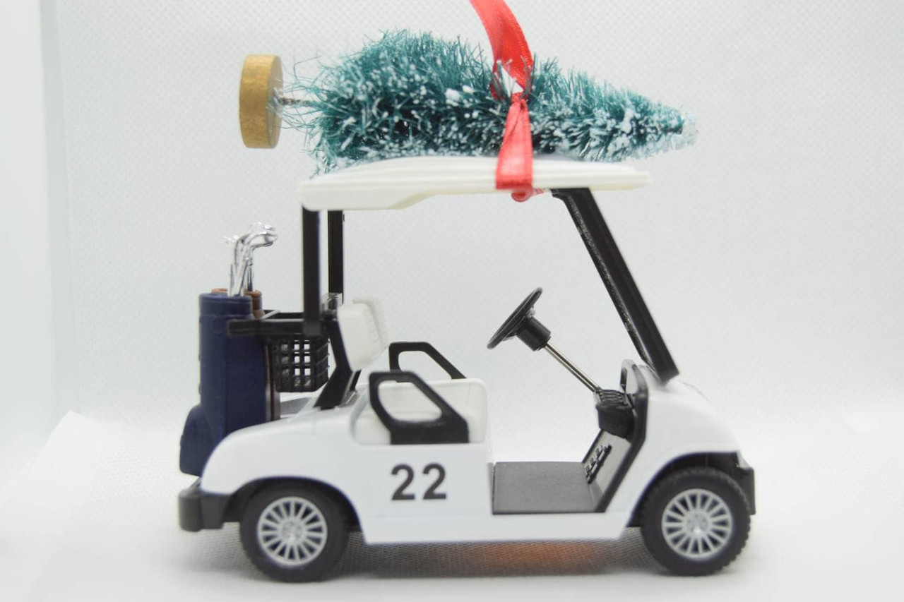Golf Cart Ornament with Tree