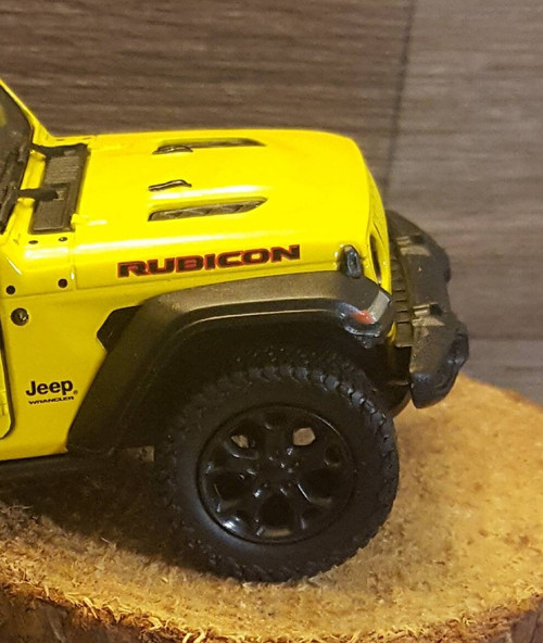 Jeep Wrangler JL Rubicon Yellow Christmas Ornament