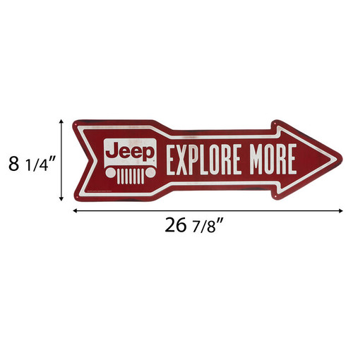 Jeep Arrow Metal Sign