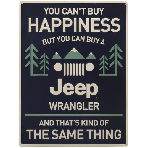 Jeep - "You Can't Buy Happiness" Metal Sign Wall Decor Jeep - "You Can't Buy Happiness" Metal Sign Wall Decor
