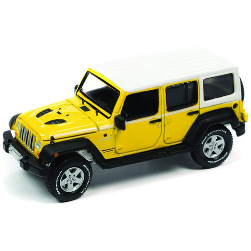 2017 Jeep Wrangler Chief Edition - Acid Yellow w/White Roof & White Side Stripe  1:64 Scale Diecast Replica Model 2017 Jeep Wrangler Chief Edition - Acid Yellow w/White Roof & White Side Stripe  1:64 Scale Diecast Replica Model