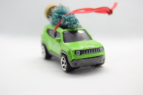 Jeep Renegade Christmas Ornament with Tree