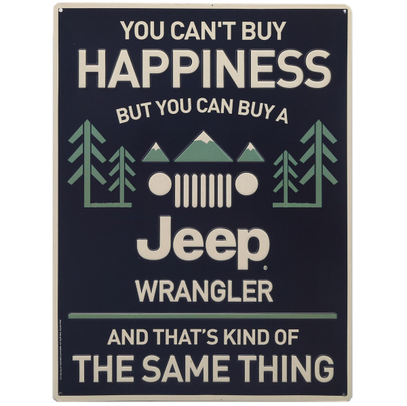 Jeep - "You Can't Buy Happiness" Metal Sign Wall Decor