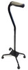 RCN0103 Small Base Quad Cane Black with TPR Handle - Mobility Walker