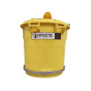 Cylindrical Bin 35 Litres LidLifta - Yellow