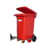 Bin 60 Litres Foot Pedal Standard - Red