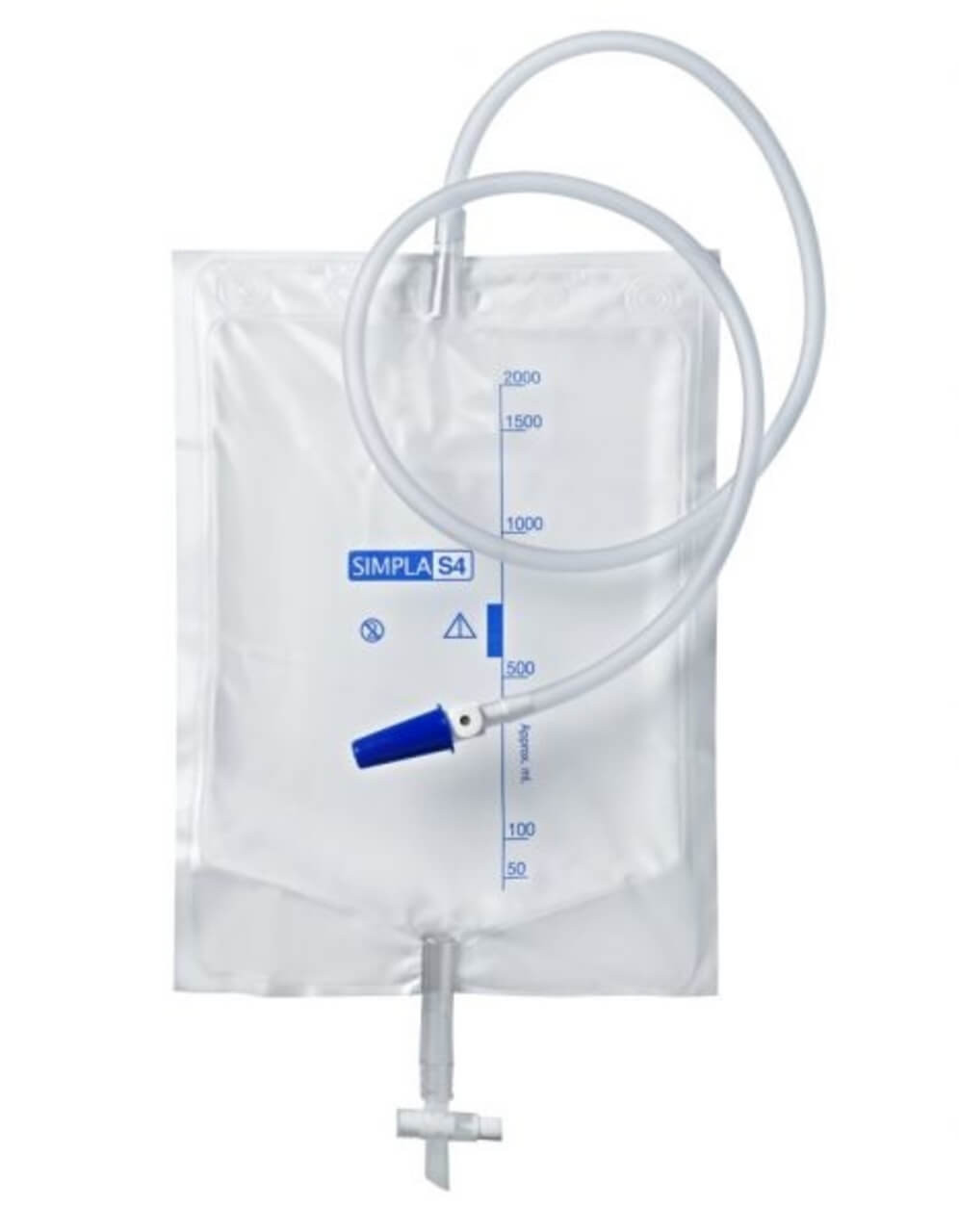 Dover Urine Drainage Bag 2000ml Sterile 120cm Tube Pack/20