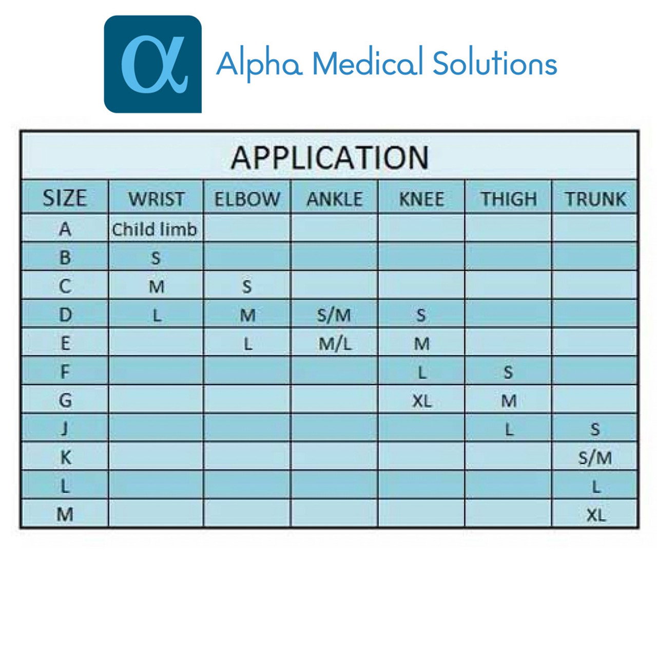 Mepilex Border Size Chart