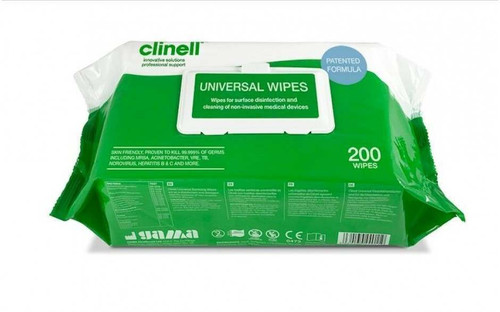 Clinell Universal Sanitising Wipes - 200 per pack