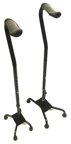 RCN0103 Small Base Quad Cane Black with TPR Handle - Mobility Walker