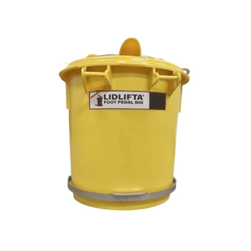 Cylindrical Bin 35 Litres LidLifta - Yellow
