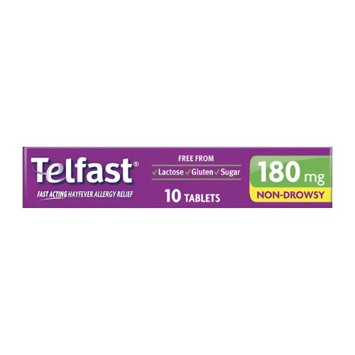 Telfast Hayfever Allergy Relief 180mg Antihistamine Tablets Non-Drowsy 