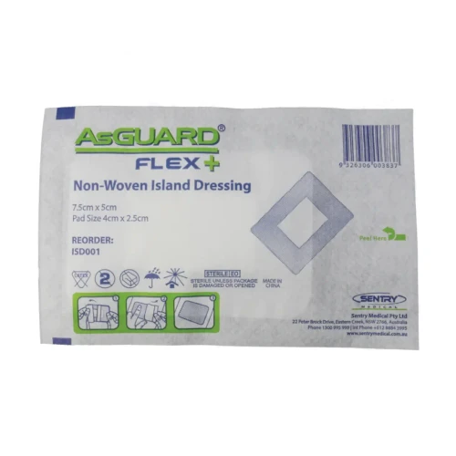 Asguard Flex Non-Woven Island Dressing 7.5 x 5cm