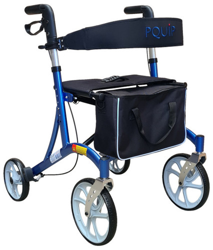 PAB821 Euro Style 10" Front X-Fold Rollator - Mobility Walker - Powder Blue