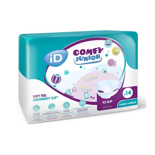 iD Comfy Junior Slip X-Small 40-70cm Unisex 1550mL - 14 Pack
