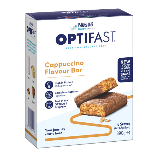 Optifast VLCD Bar Cappucino 65gm - 6 Pack